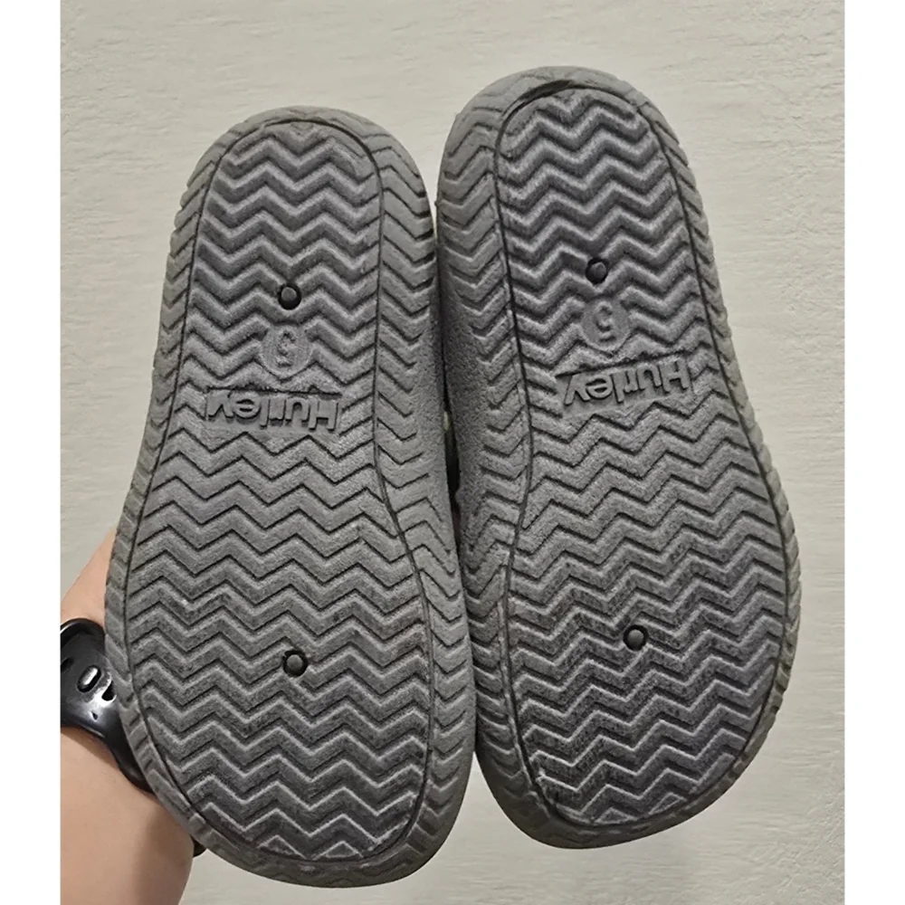 Hurley Kona Toddler Water Shoes Size 5 Gray Neon Green Beach Pool Shoes